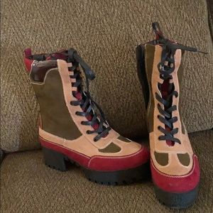 Lace up platform boots